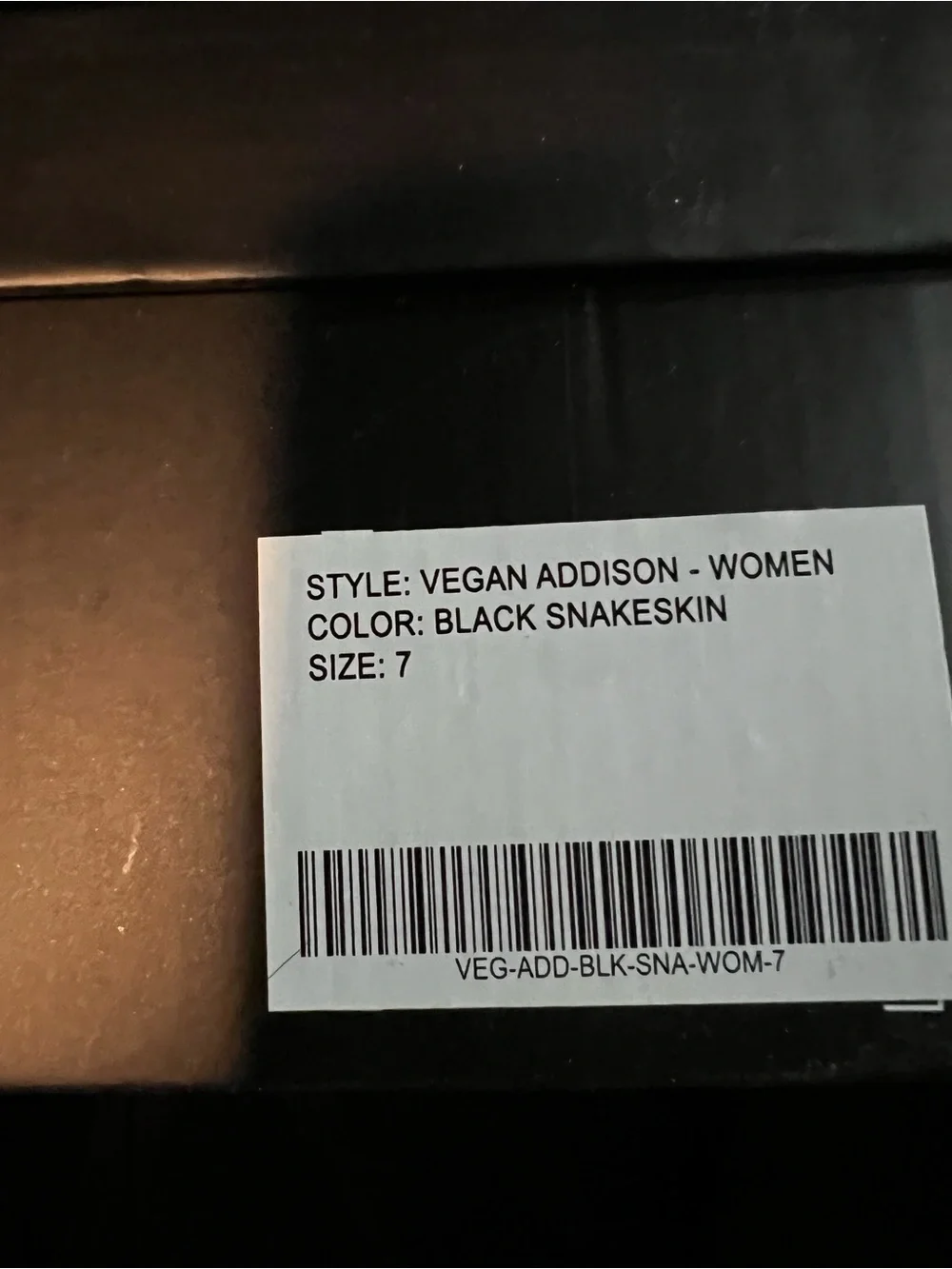 NIB ADDISON – BLACK SNAKESKIN VEGAN LEATHER CHELSEA BOOTS - Picture 6 of 6